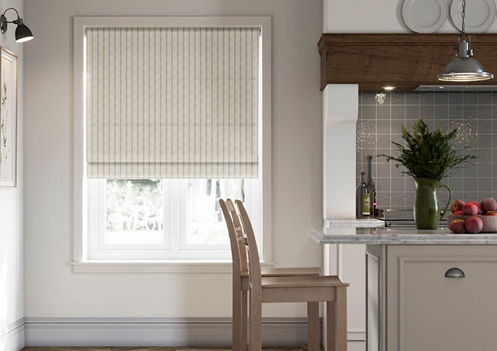 Emily Bond George Stripe Print, Charcoal - Twist&Fit Roman Blind - Image 3